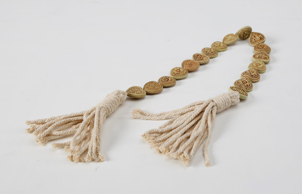 Decorative Coral Tassels Heart-shaped