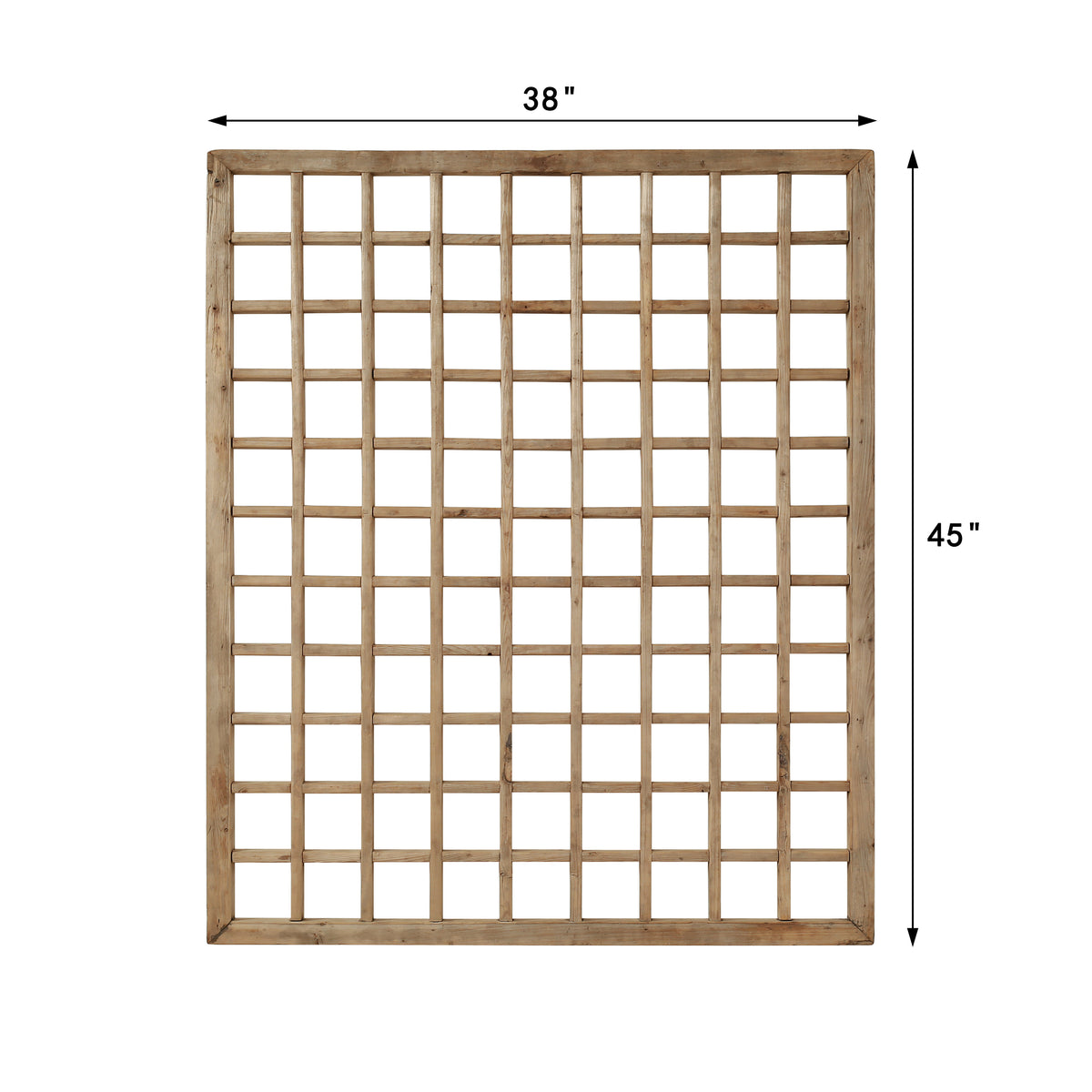 Vintage Wooden Lattice Wall Panel 38" W x 45" H