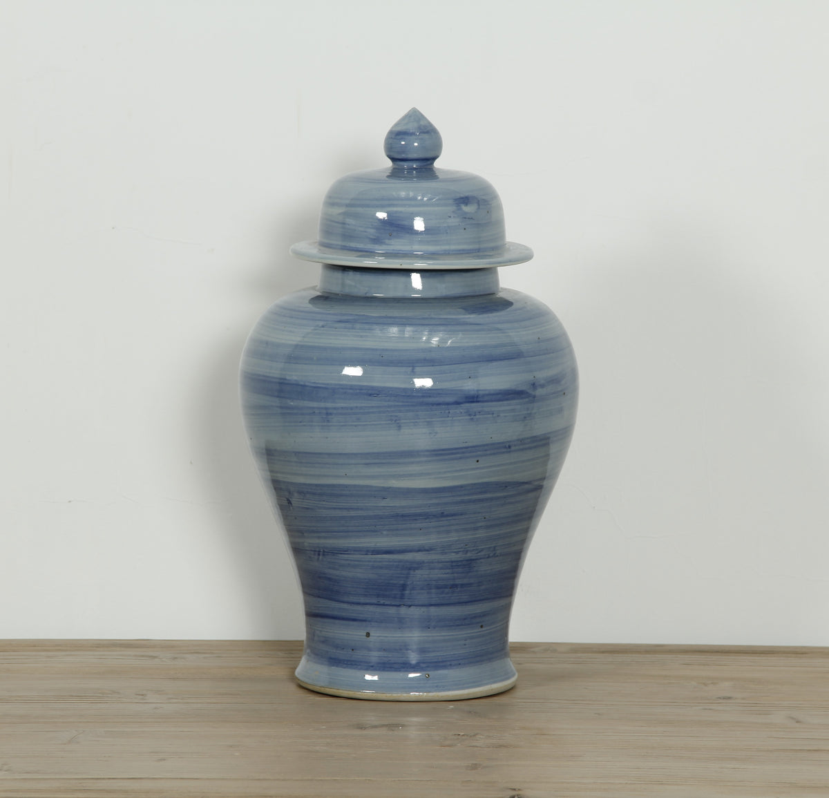 20" H Temple Jar Vintage Blue