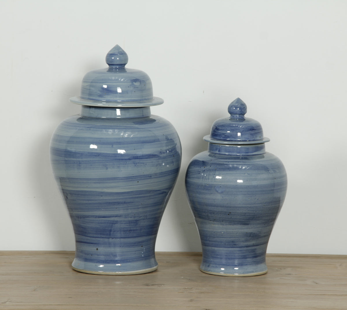 20" H Temple Jar Vintage Blue