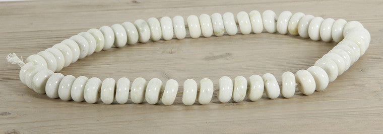 Approx. 20" Long Neutral White Jade Abacus Bead (58 Beads with1.37" Dia) image 3