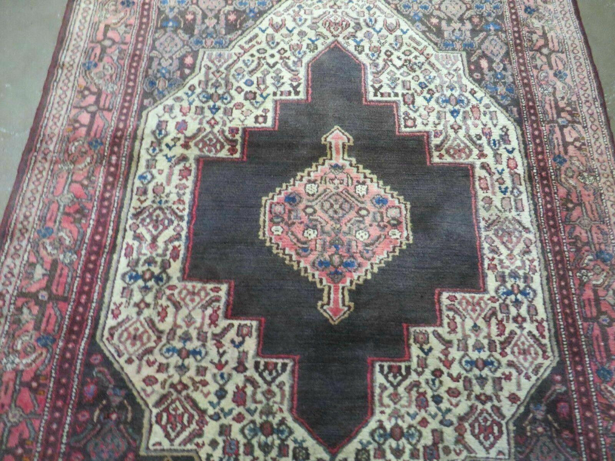 4' X 5' Antique Handmade India Floral Oriental Wool Rug Brown Vegetable Dyes - Jewel Rugs, view 13