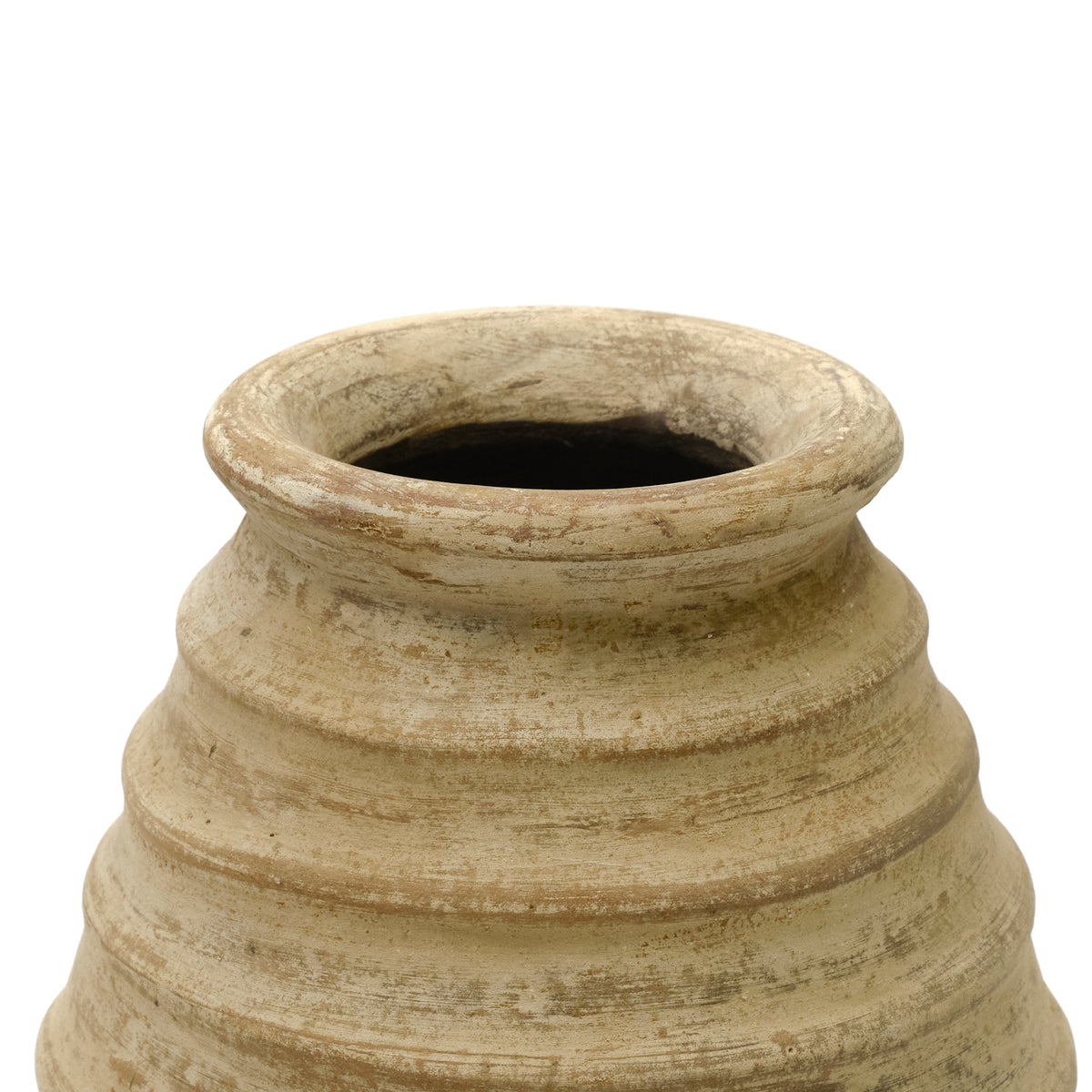 10"H Tribe Water Jar Off White Small