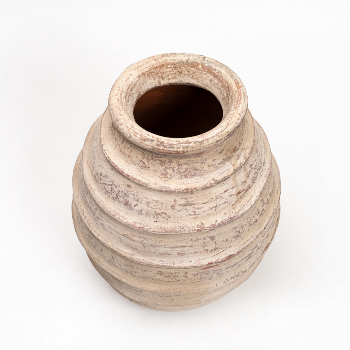 15"H Tribe Water Jar Off White Medium