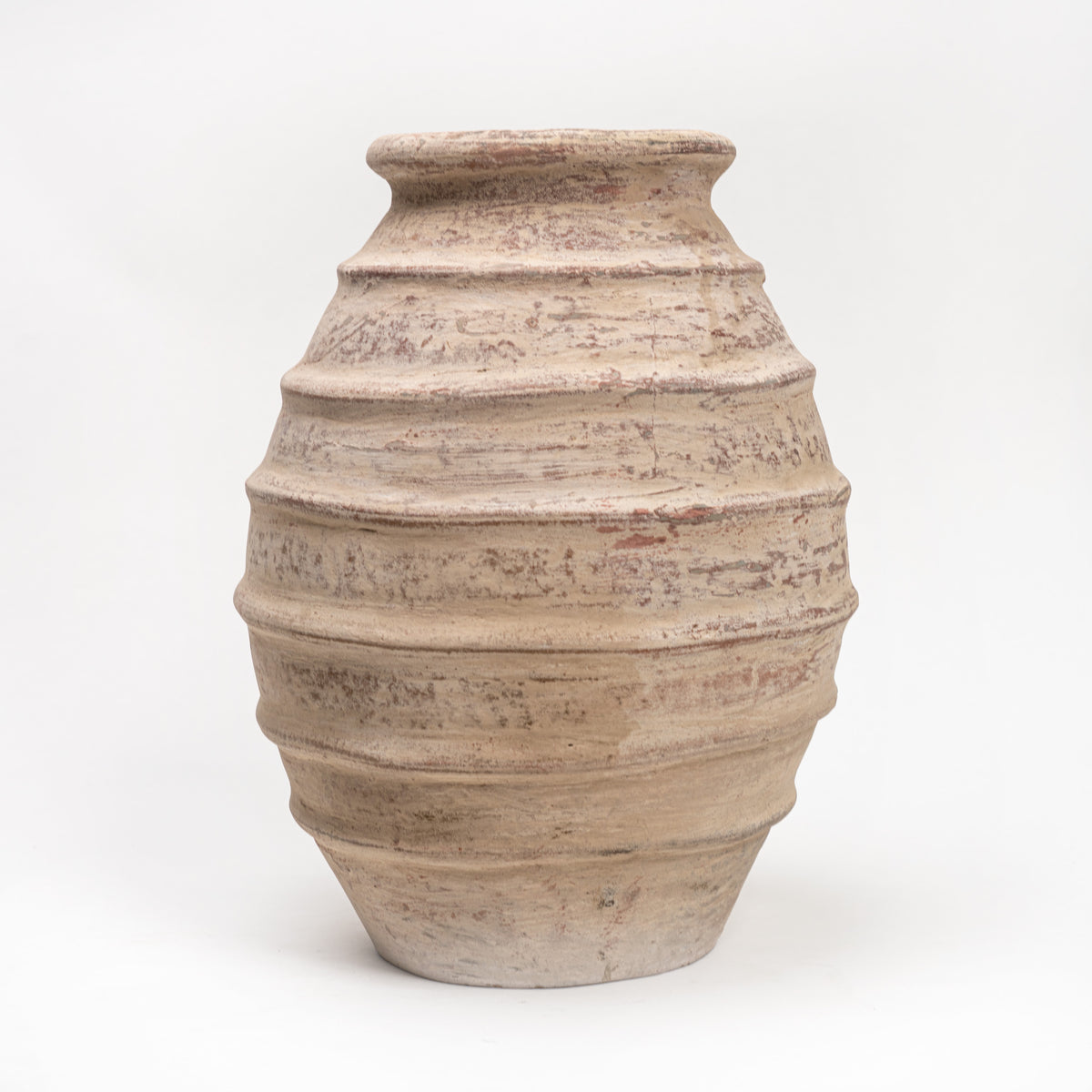 15"H Tribe Water Jar Off White Medium
