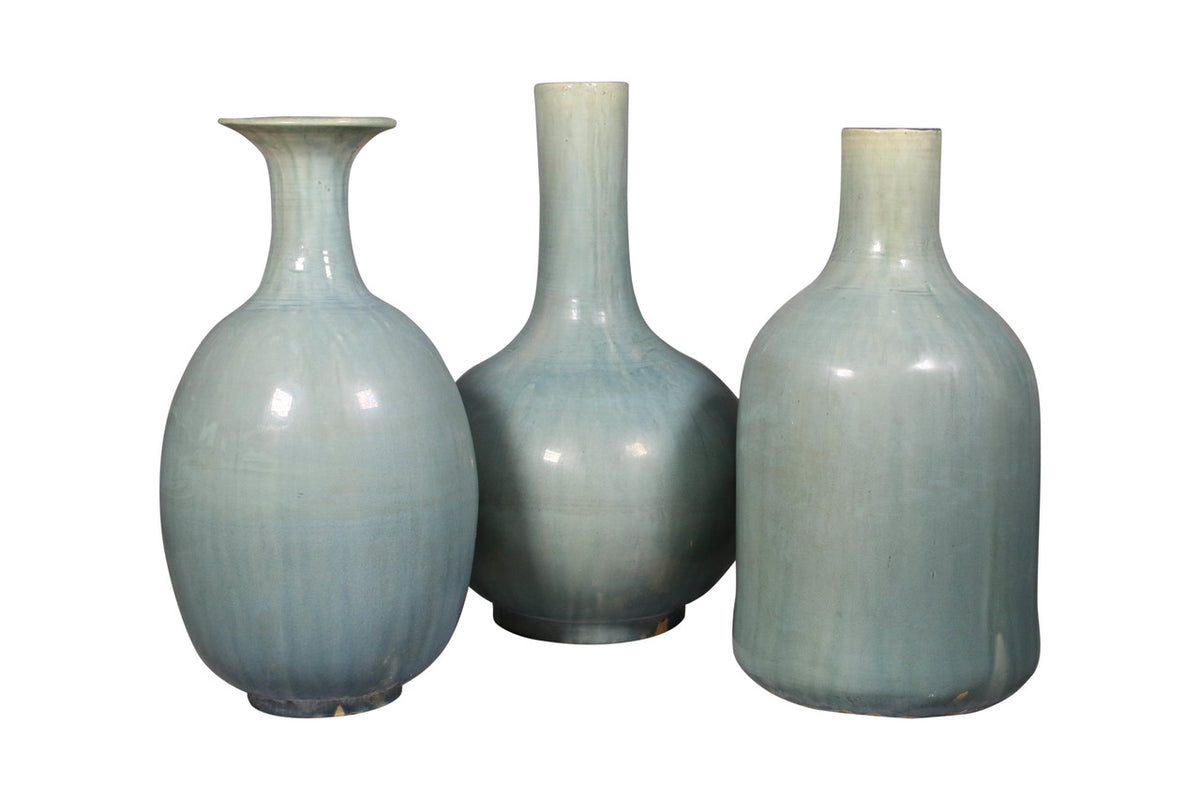 Green Vintage style Ceramic Bottle(size and finish vary)