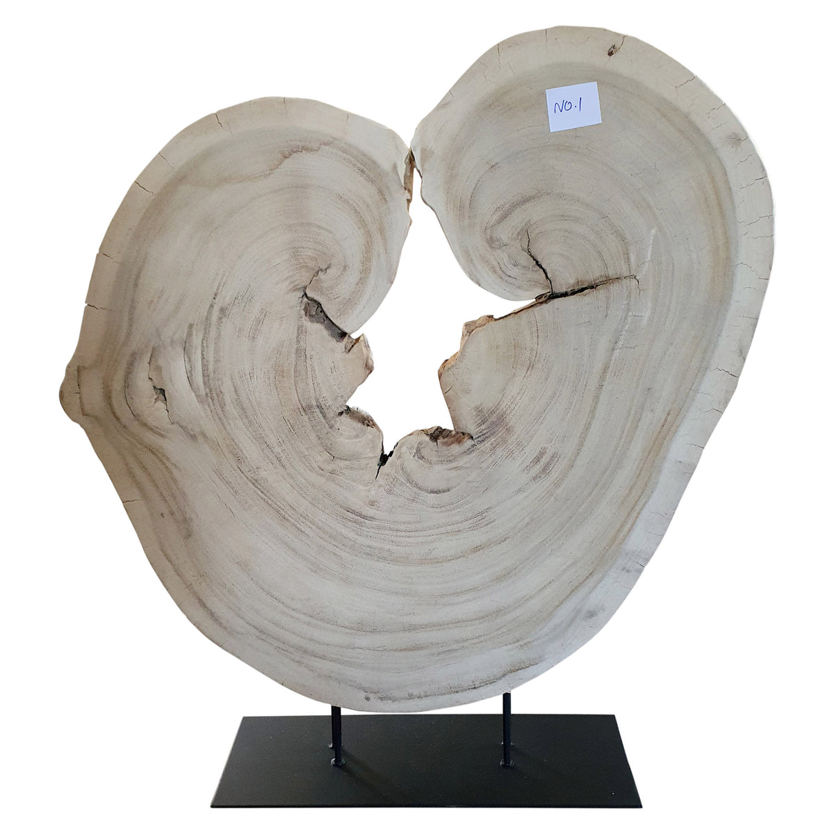 25-30 Inches High Artistic Wooden Slice with Iron Stand Large(Size Vary)