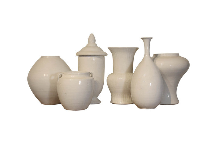 Creamy White Vase with Wide Mouth image 3