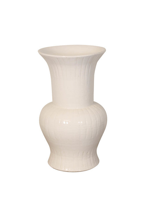 Creamy White Vase with Wide Mouth image 2