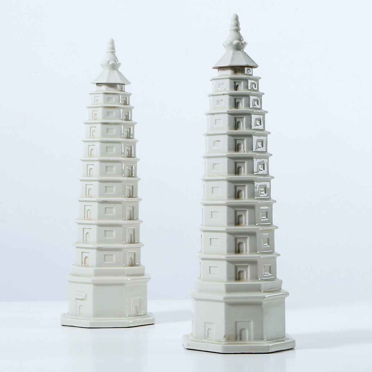 16" White Porcelain Pagoda