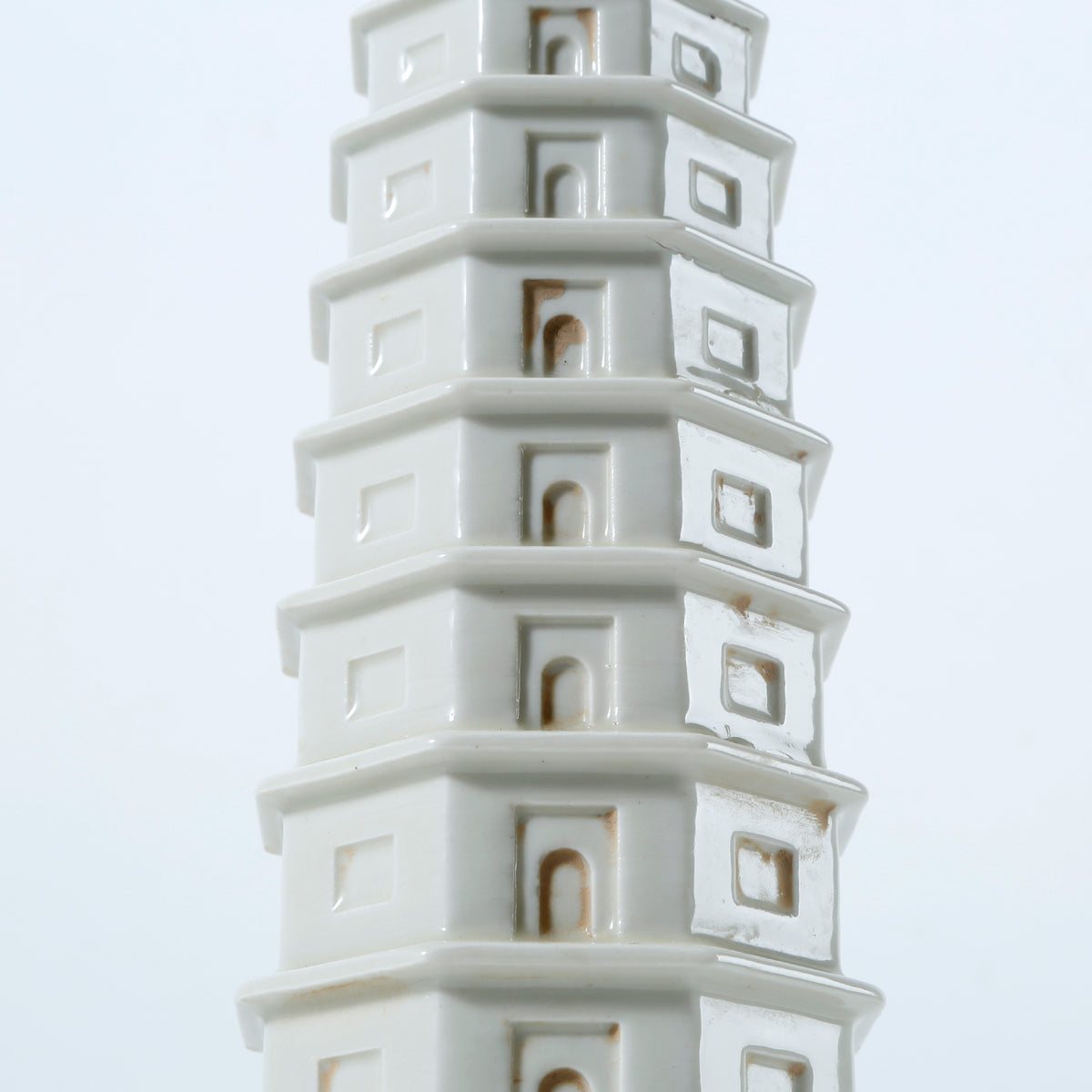 16" White Porcelain Pagoda