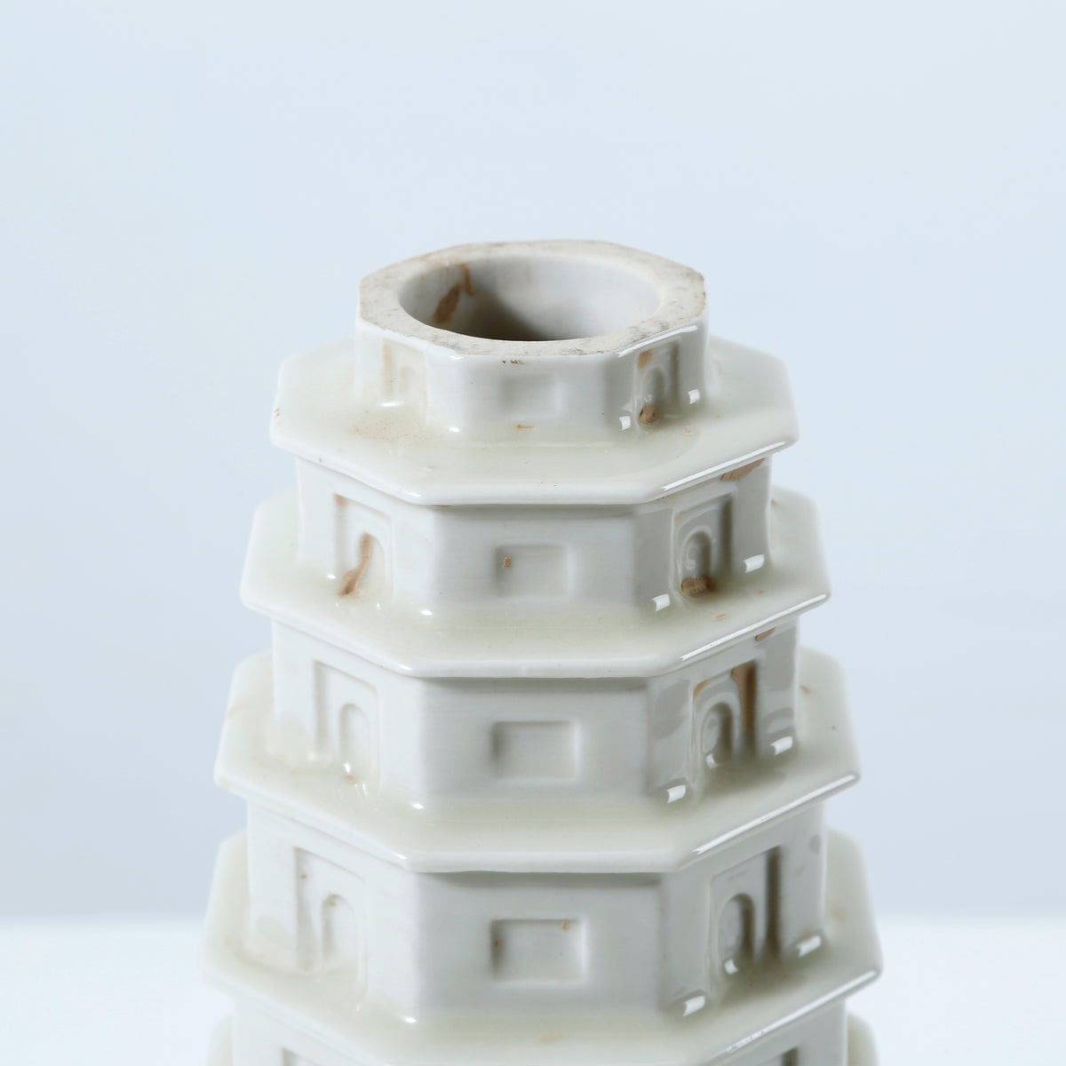 16" White Porcelain Pagoda