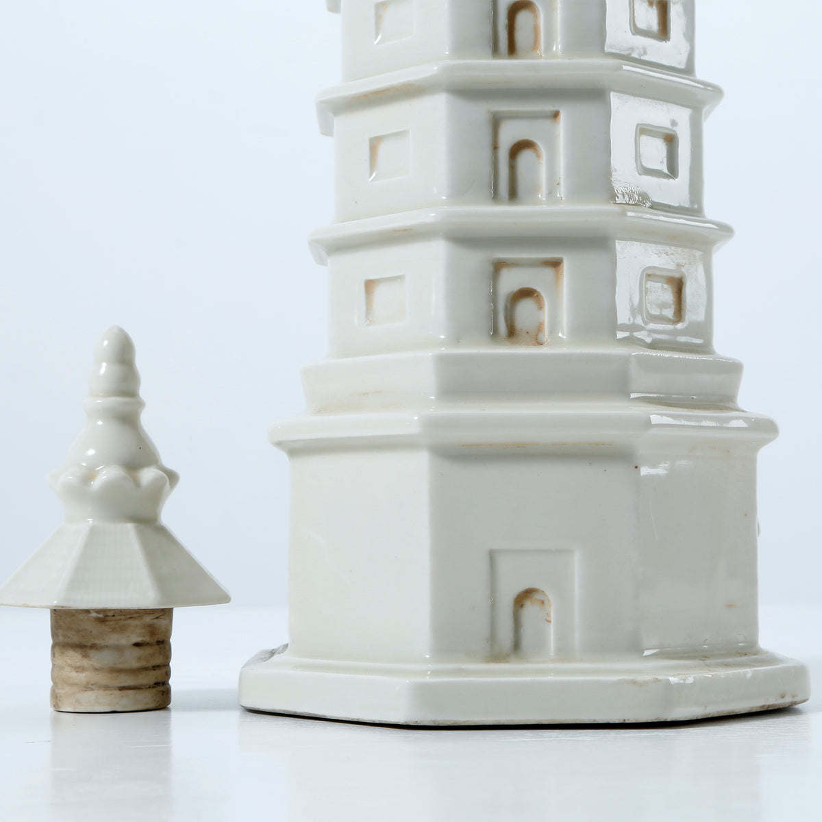 16" White Porcelain Pagoda