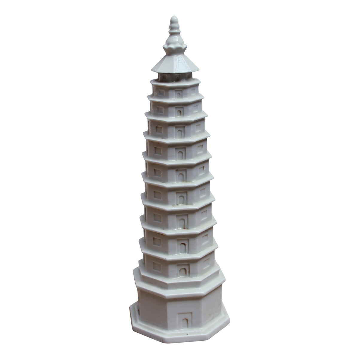 16" White Porcelain Pagoda