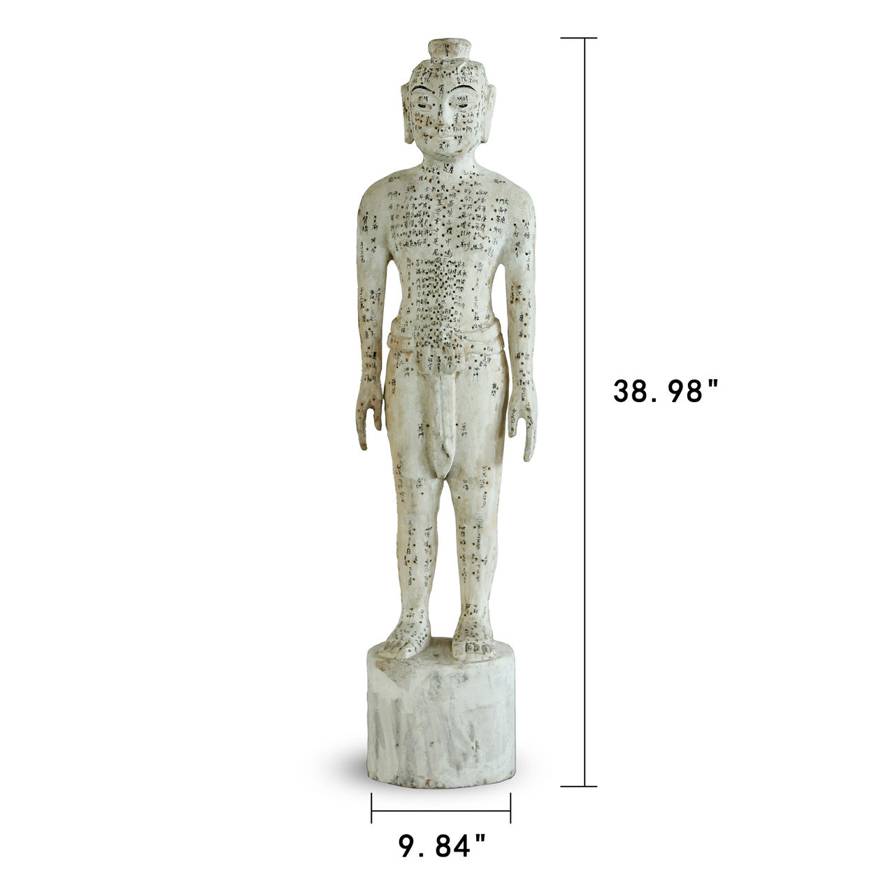Acupuncture Male Figure Model Antique White Approx. 40"H image
