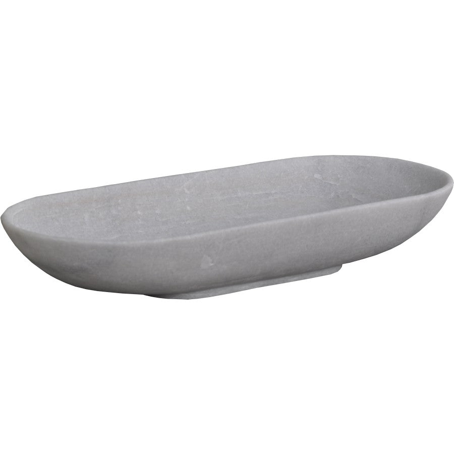 Nature White Marble Oval Bowl