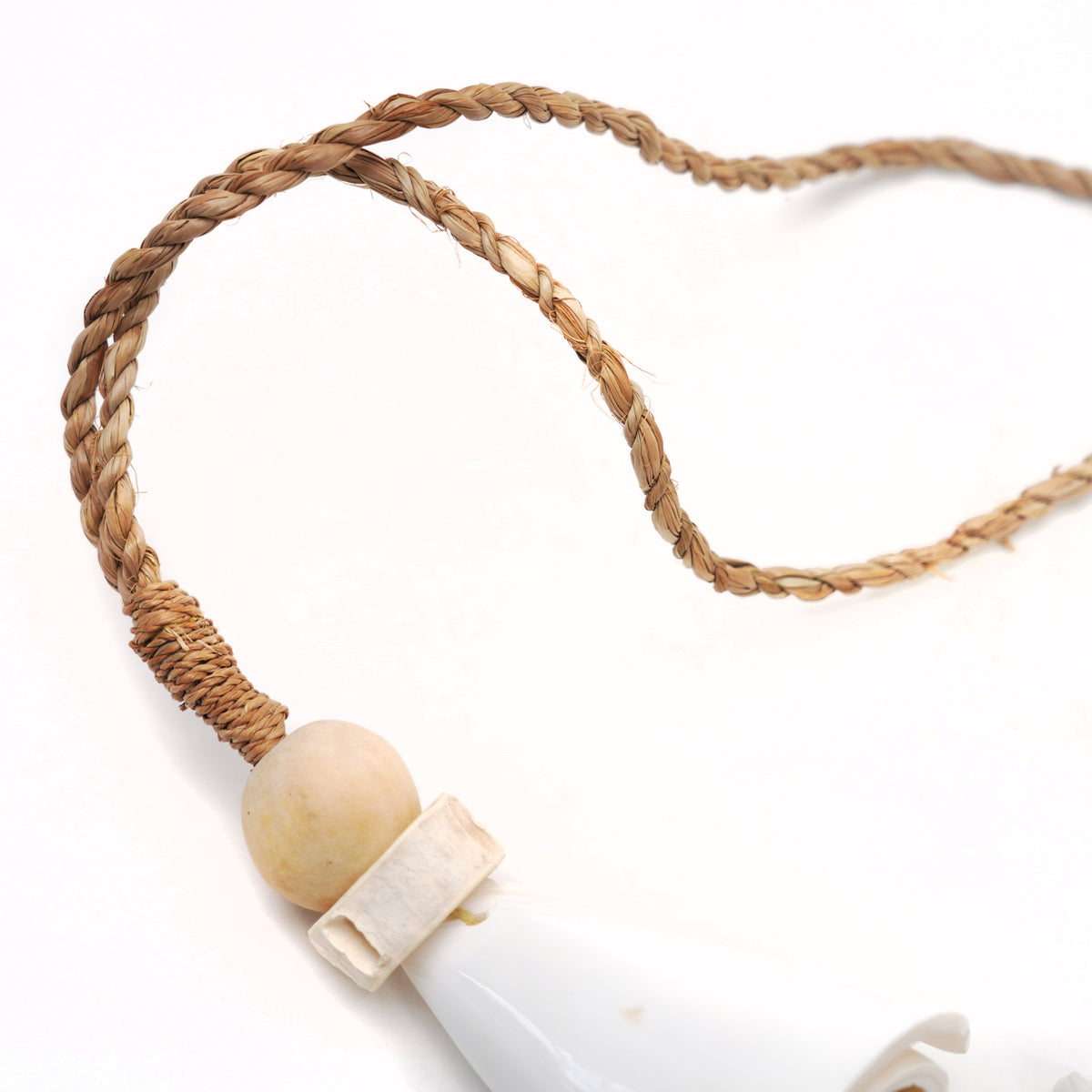 27" Long Shell Bell tassels White