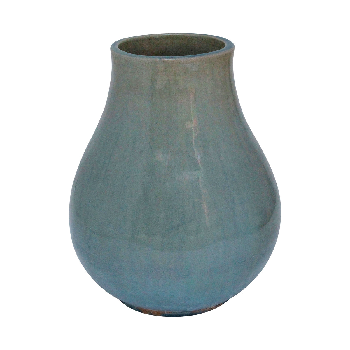 Green Vintage Style Vase Large opening