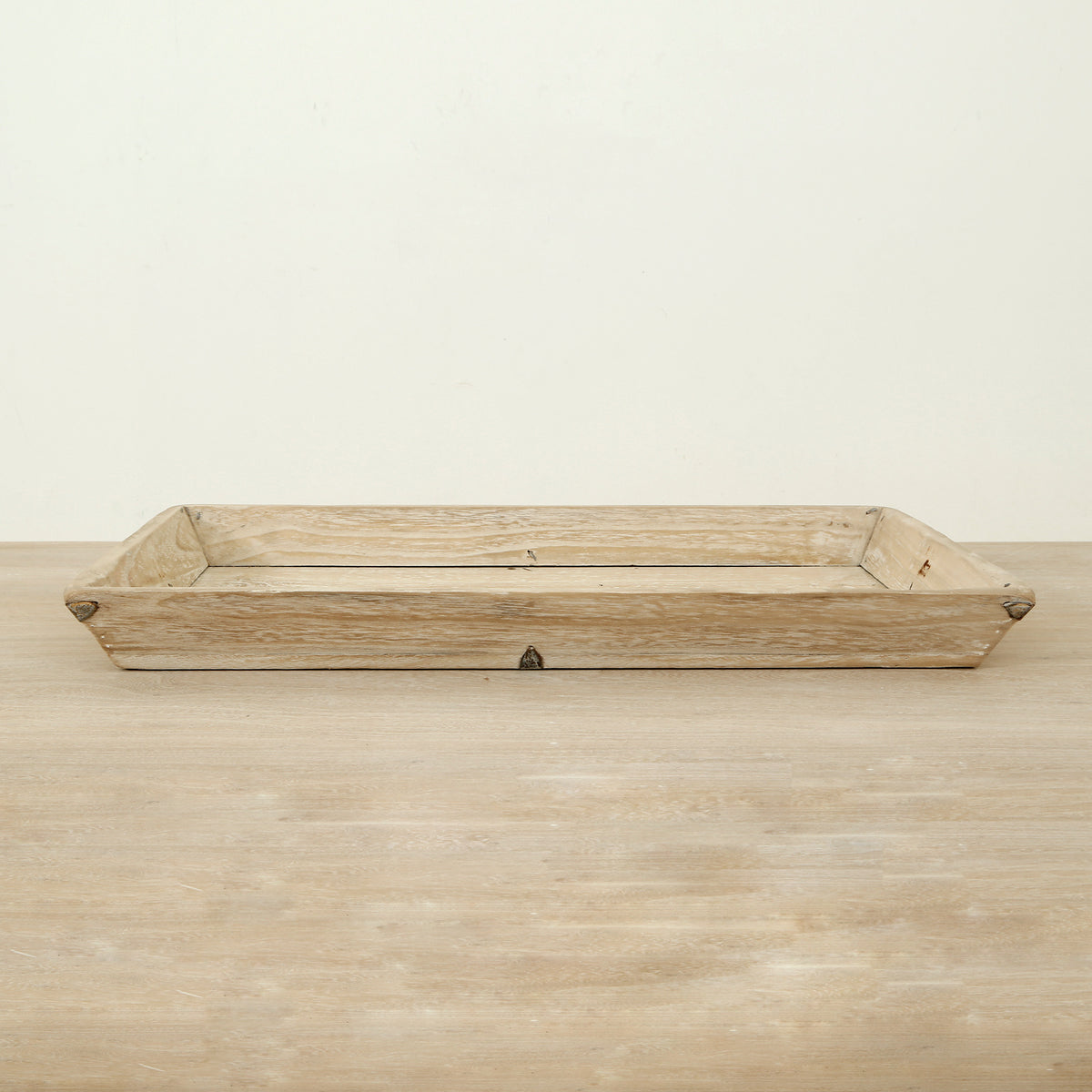 Vintage RectangleTray Weathered Off white wash