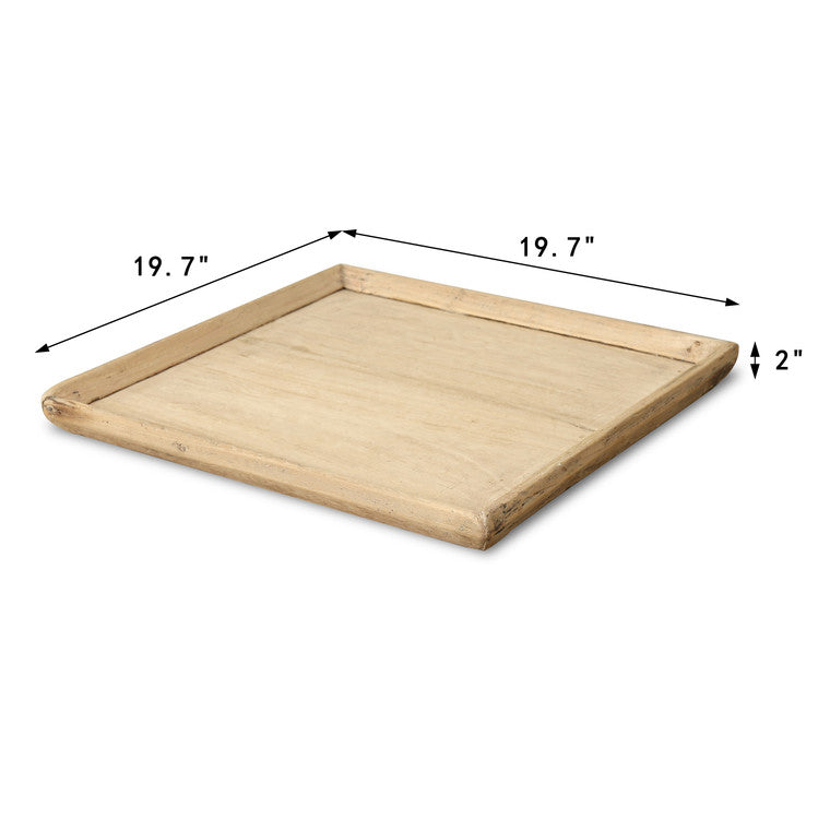 Approx. 18-22 Inches Wide Square Vintage Tray Weathered Natural(size and finishes vary) image 3