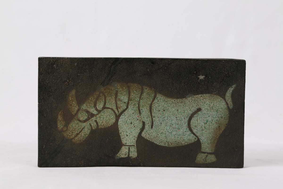 Dark Jade board with rhino inlay