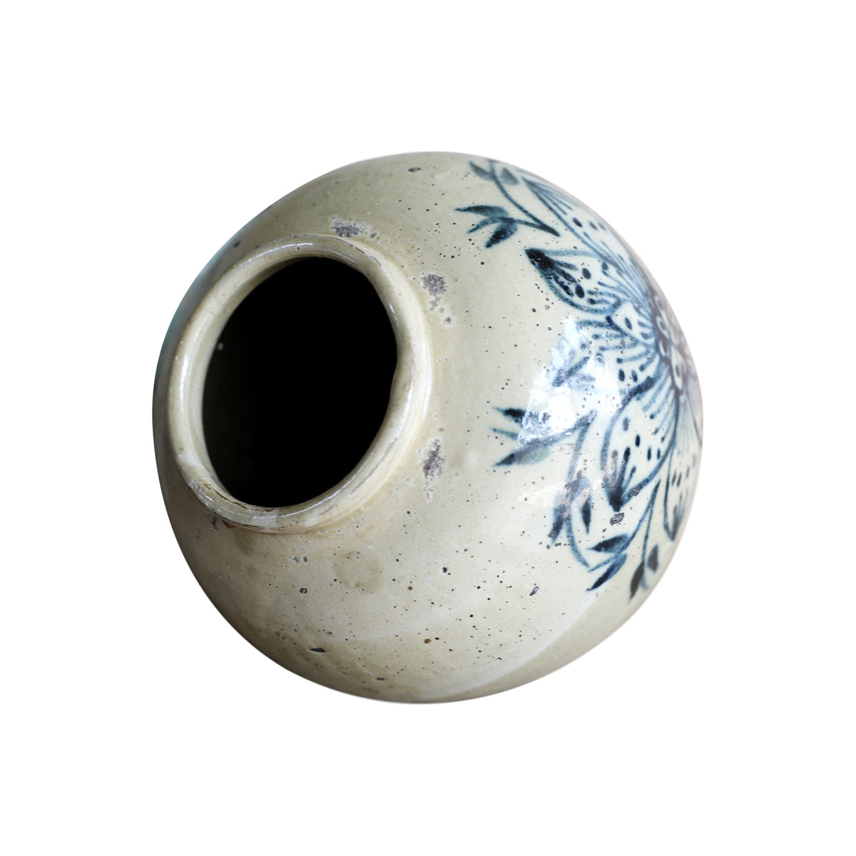 Vintage off white vase with floral imprint(imprint design will vary)
