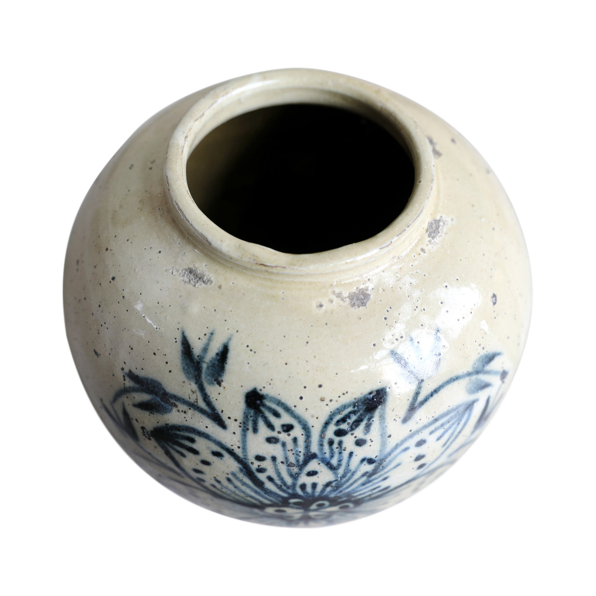 Vintage off white vase with floral imprint(imprint design will vary)