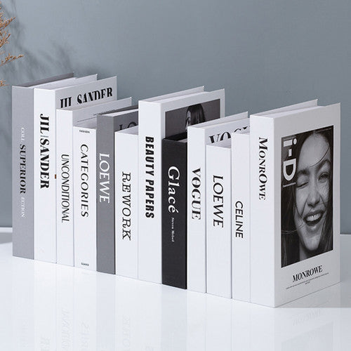 A Set of 12 Decorative Black and White Books image 2