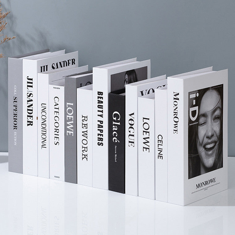 A Set of 12 Decorative Black and White Books image 3