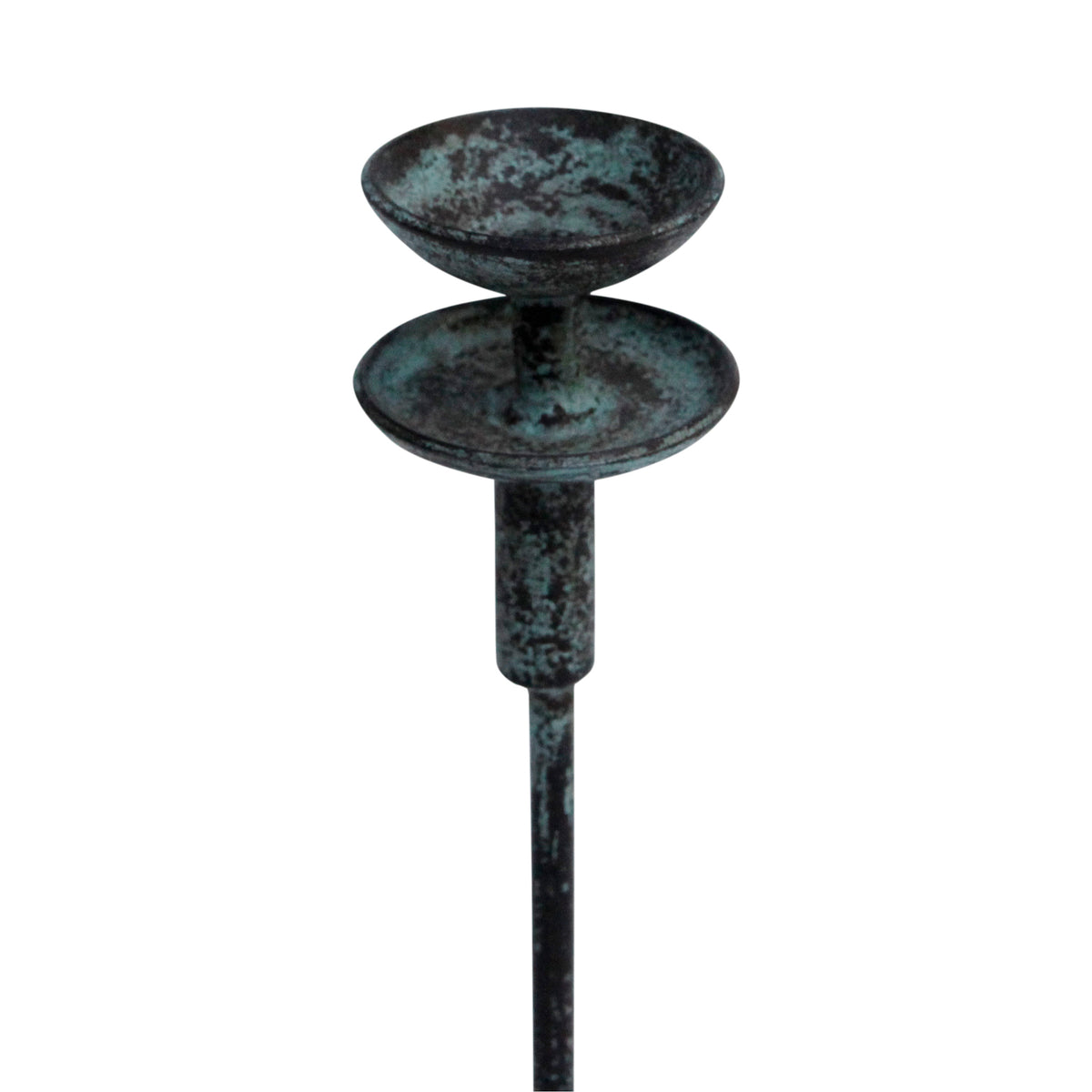 Rustic Iron Candle Holder - Desktop Style Vintage blue