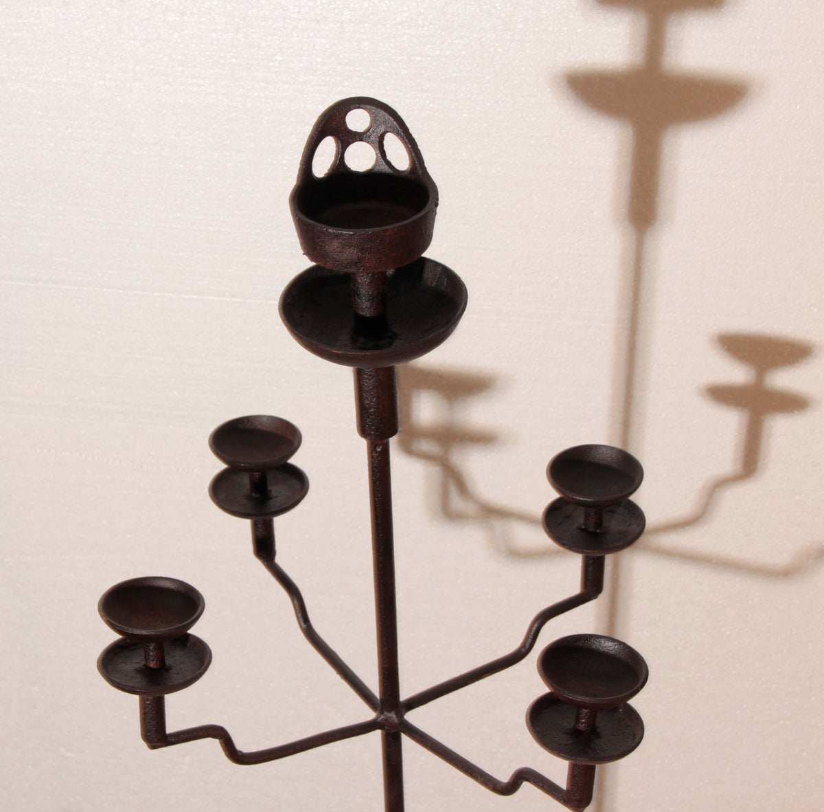 Rustic Iron Candle Holder - Ceremonial Style