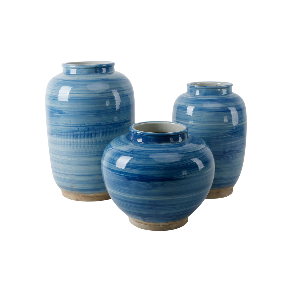Approx. 16 Inches High Spiral Design Vase Sky-Blue