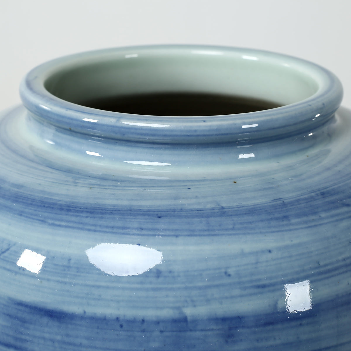 Approx. 16 Inches High Spiral Design Vase Sky-Blue