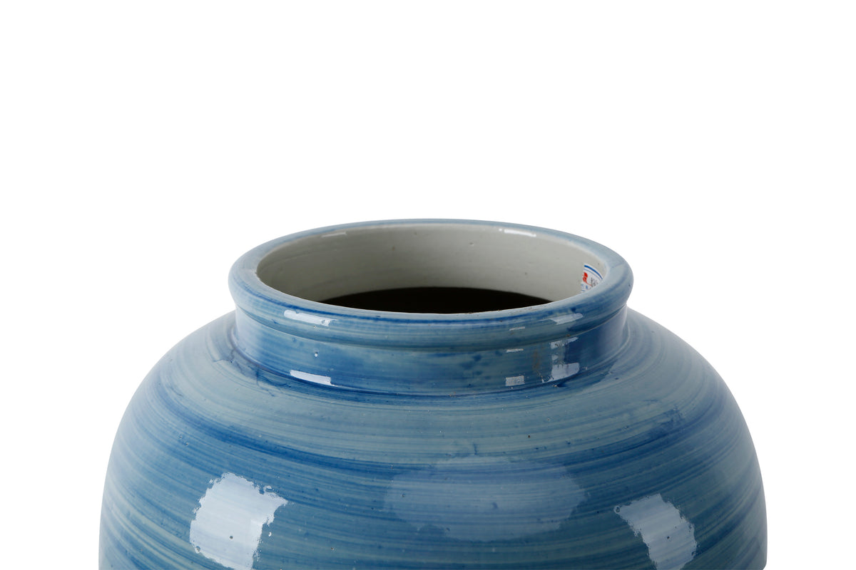 Approx. 20 Inches High Spiral Design Vase Sky-Blue