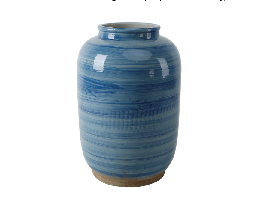 Approx. 20 Inches High Spiral Design Vase Sky-Blue