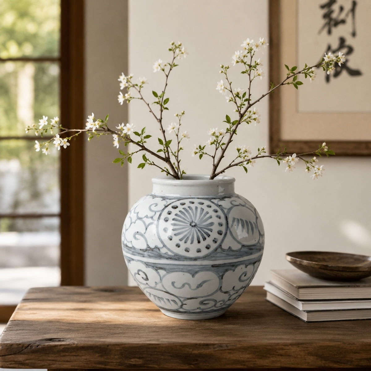 Ming Ming Vase with Lucky Cloud Motif 10x10