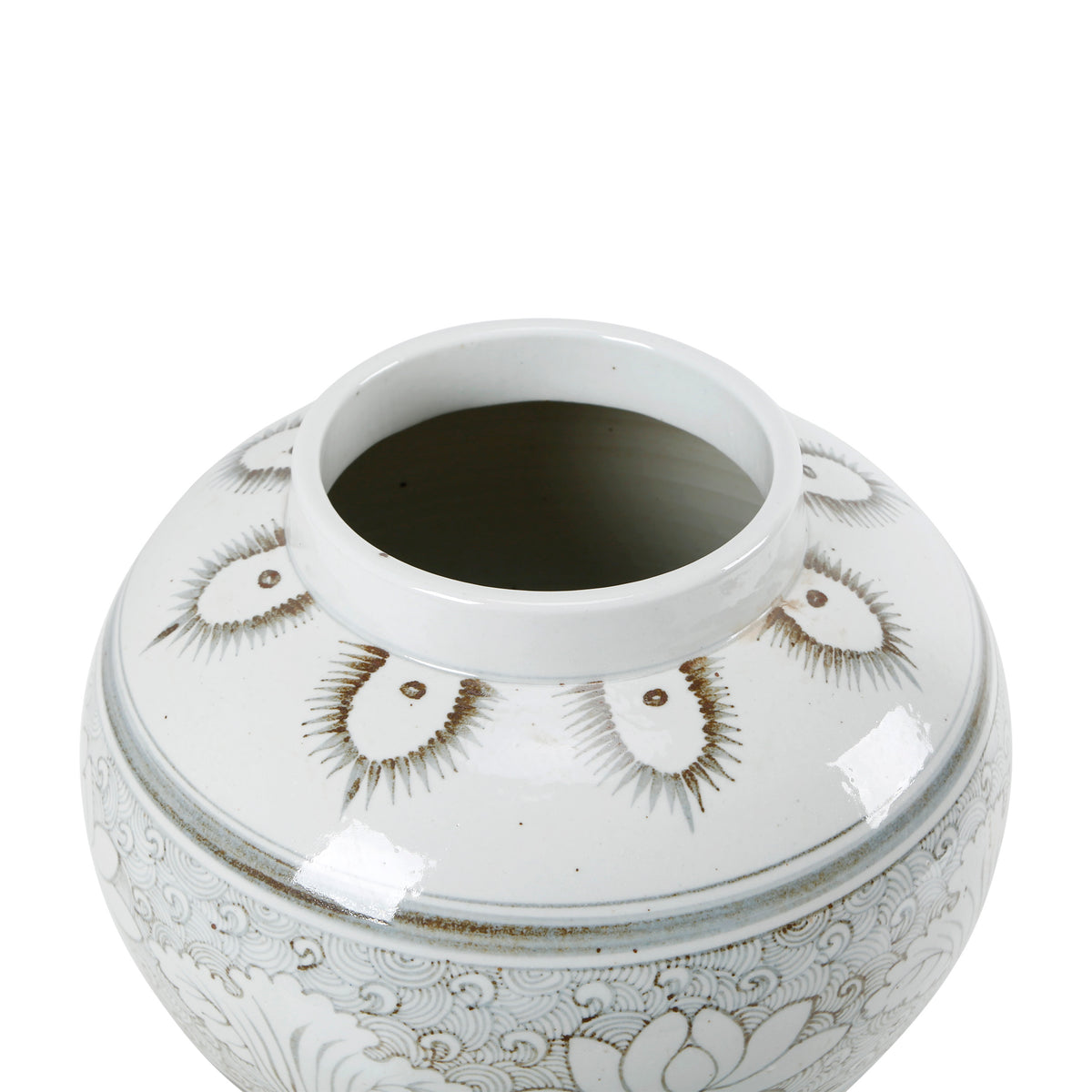 Ming Ming Vase with Lotus Motif 13x13