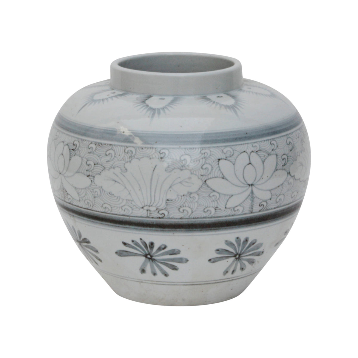 Ming Ming Vase with Lotus Motif 13x13