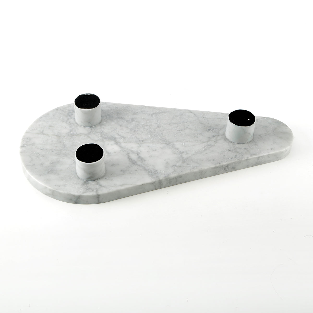 24" Laguna Marble Tray with Three Stand Large