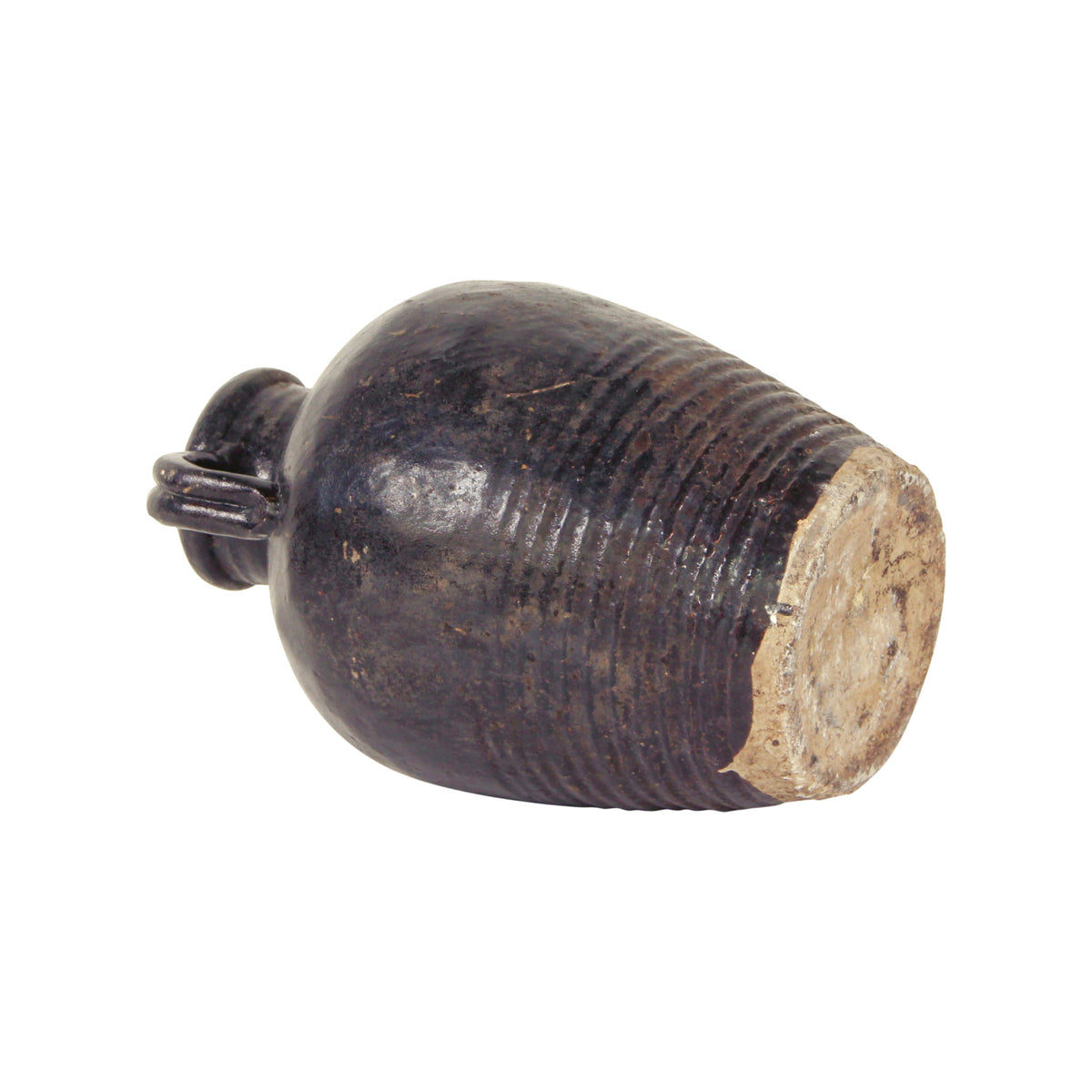 Vintage black glazed earthenware wine jar size vary Approx 17-19 inches
