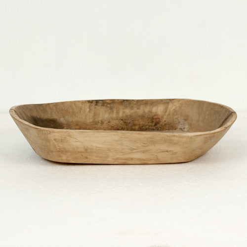 Approx 20" Long Oval Antique Wooden Tray Weathered Natural (size and finish vary) image 2