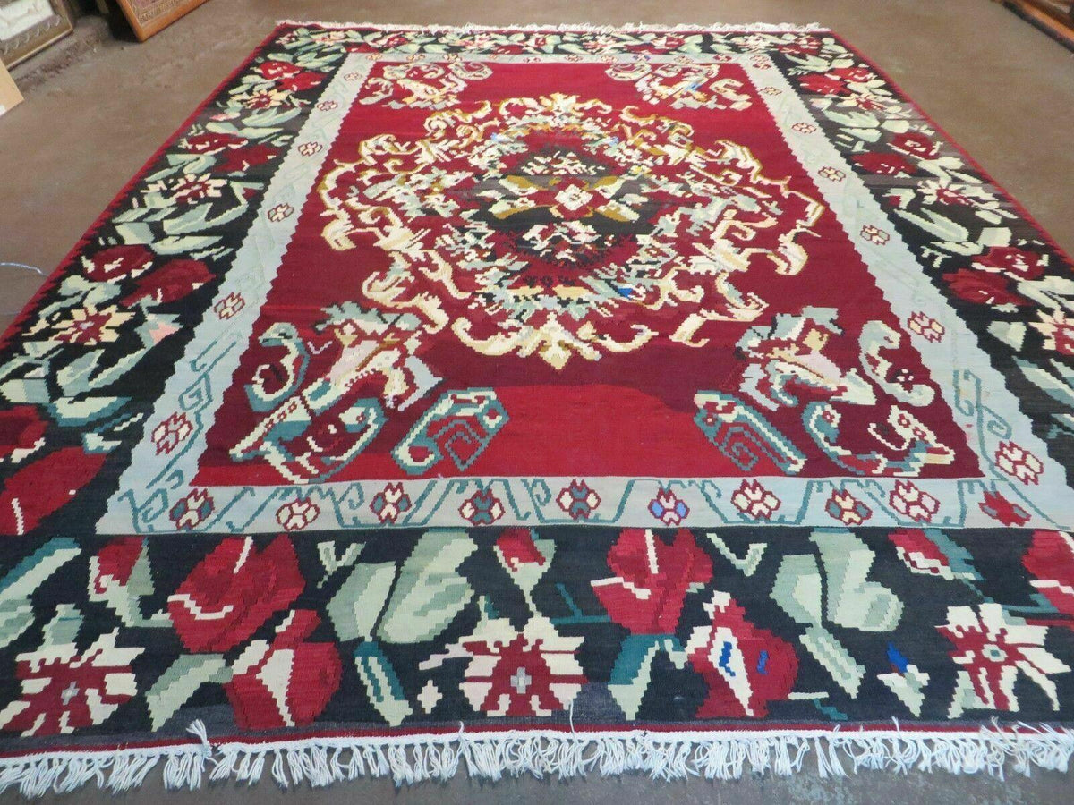 8' X 11' Karabagh Kilim Handmade Flat Weave Wool Rug Vegi Organic Dyes Nice - Jewel Rugs, view 12