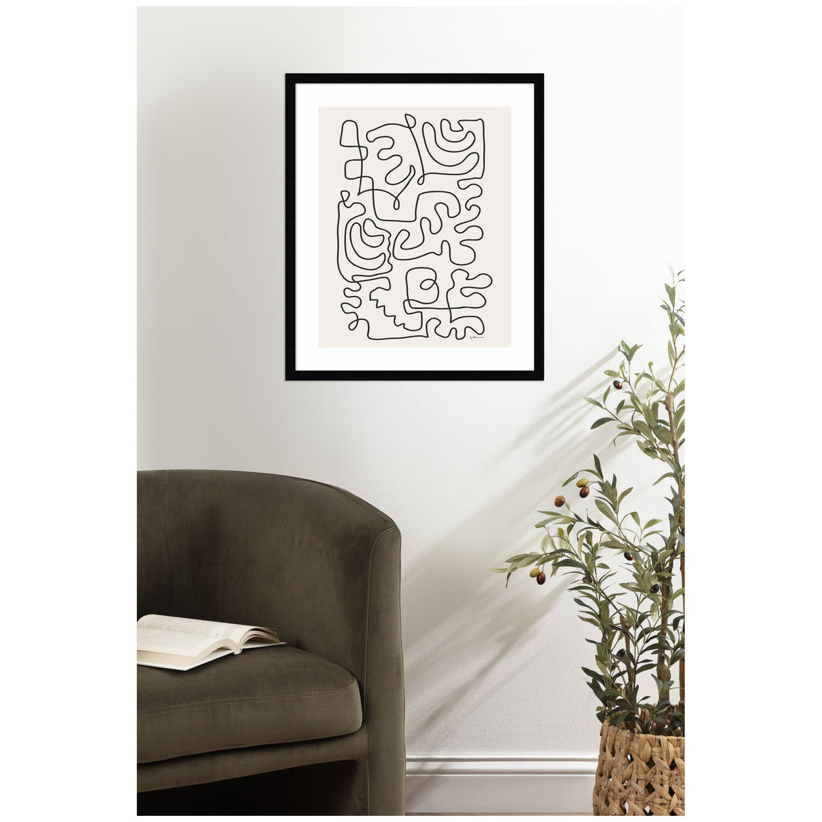 Connected Lines by Gabrielly Guedes Framed Wall Art Print