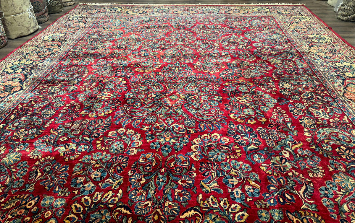 Palace Size Antique Persian Sarouk Rug 12x18 - Jewel Rugs, view 11