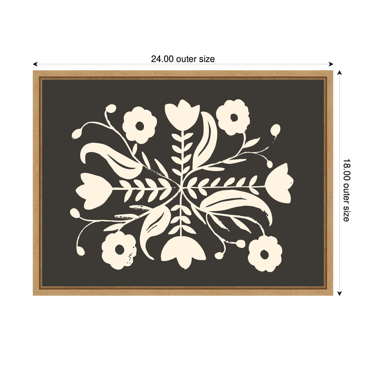 Aurelia Black Cream 012 by Vicky Yorke Framed Canvas Wall Art Print