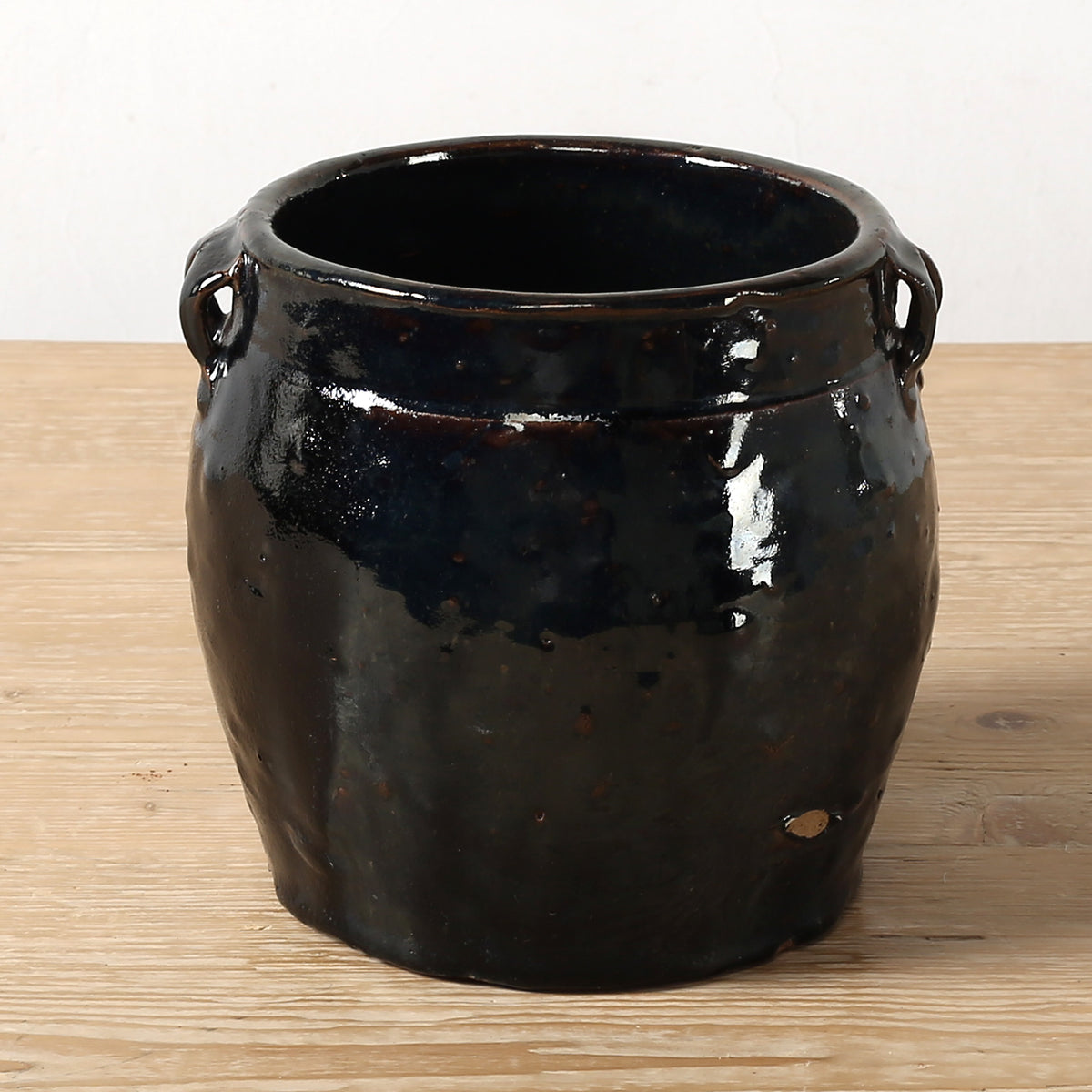 Vintage Black Jar With Handles Small size vary