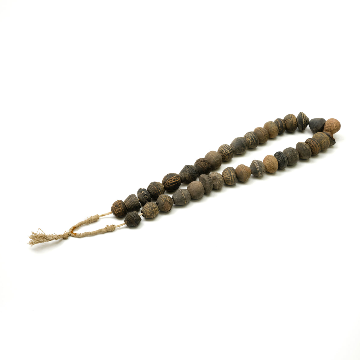 Approx. 16" Long Vintage Africa Colored Clay Bead