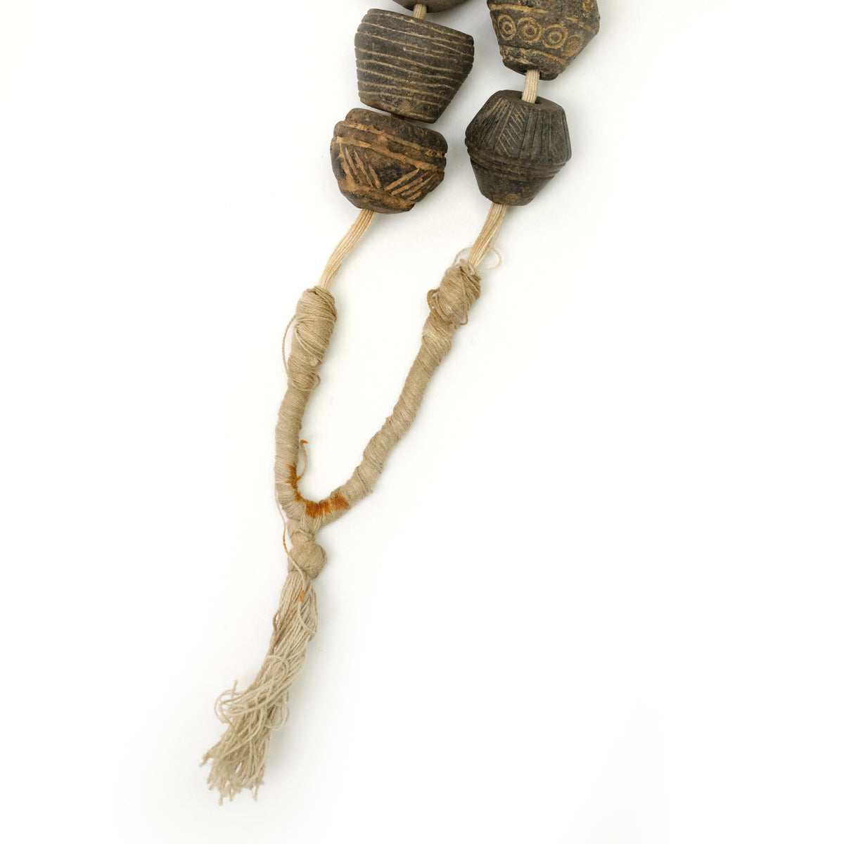 Approx. 16" Long Vintage Africa Colored Clay Bead