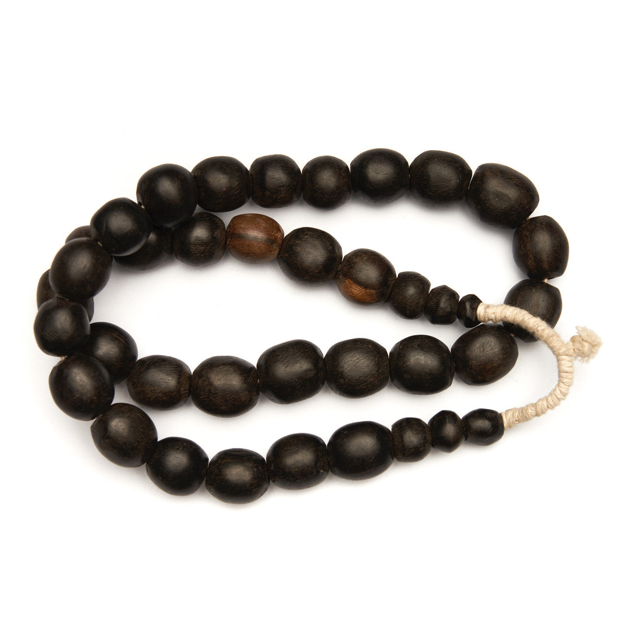 African Ebony Black Bead Strand ��" image