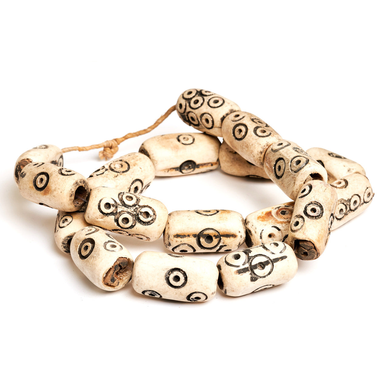 Vintage Cow Bone Bead Strand ��������